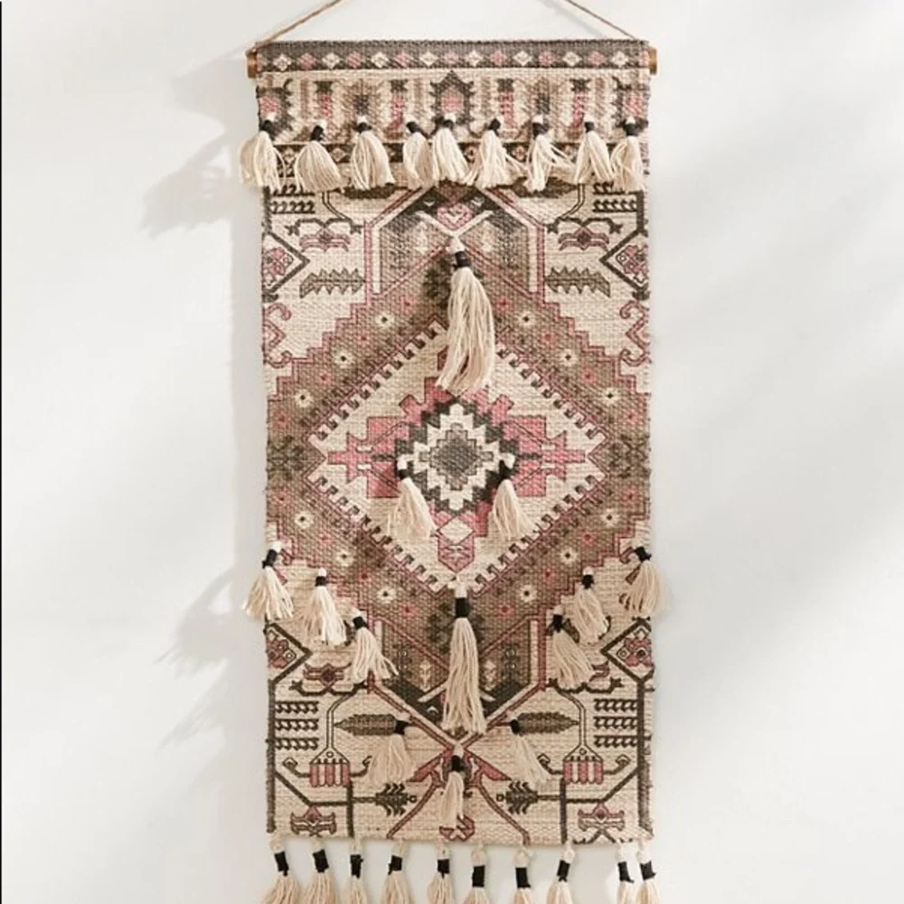 Tassel rug wall hanging